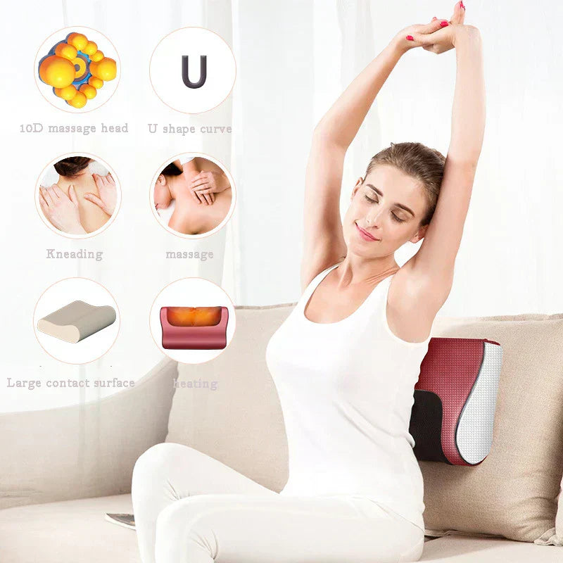 Hazelle™ Red Pillow Massager – جهاز تدليك الوسادة الحمراء