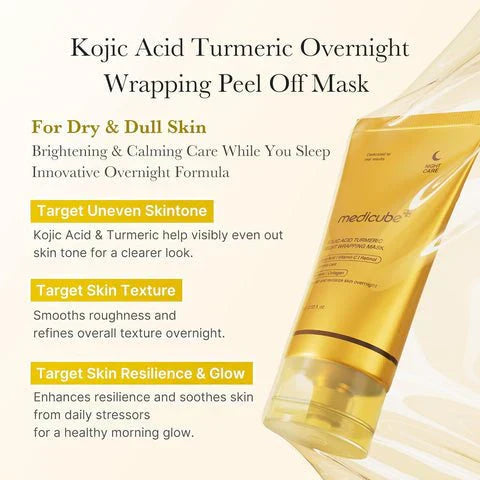 Hazelle™ Medicube - Kojic Acid Turmeric Night Wrapping Mask |  ميديكوب – قناع ليلي بالكوجيك أسيد والكركم